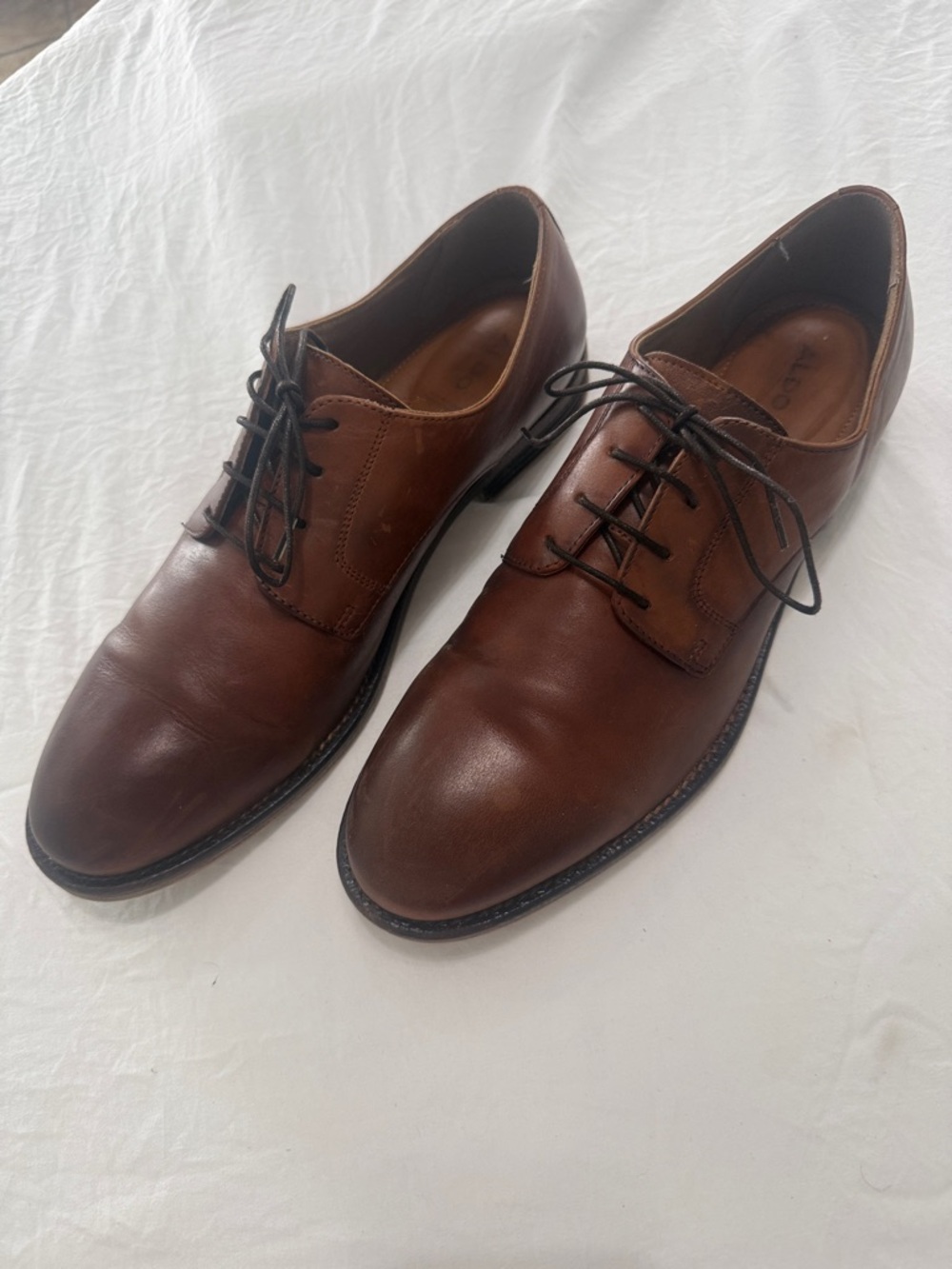 Men's Brown Leather Lace-Up Dress Shoes